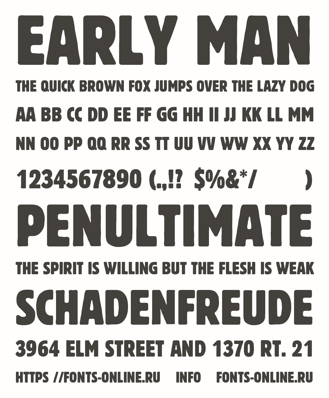 Early Man Free Font Download